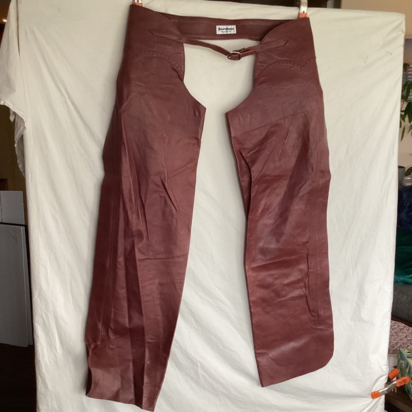 Vintage bounty hunter leather chaps pants motorcycle biker made in USA